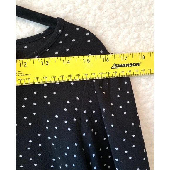 Max Studio Blouse Womens Small Polka Dots Flare Ruffle Sleeve Top - Picture 9 of 10